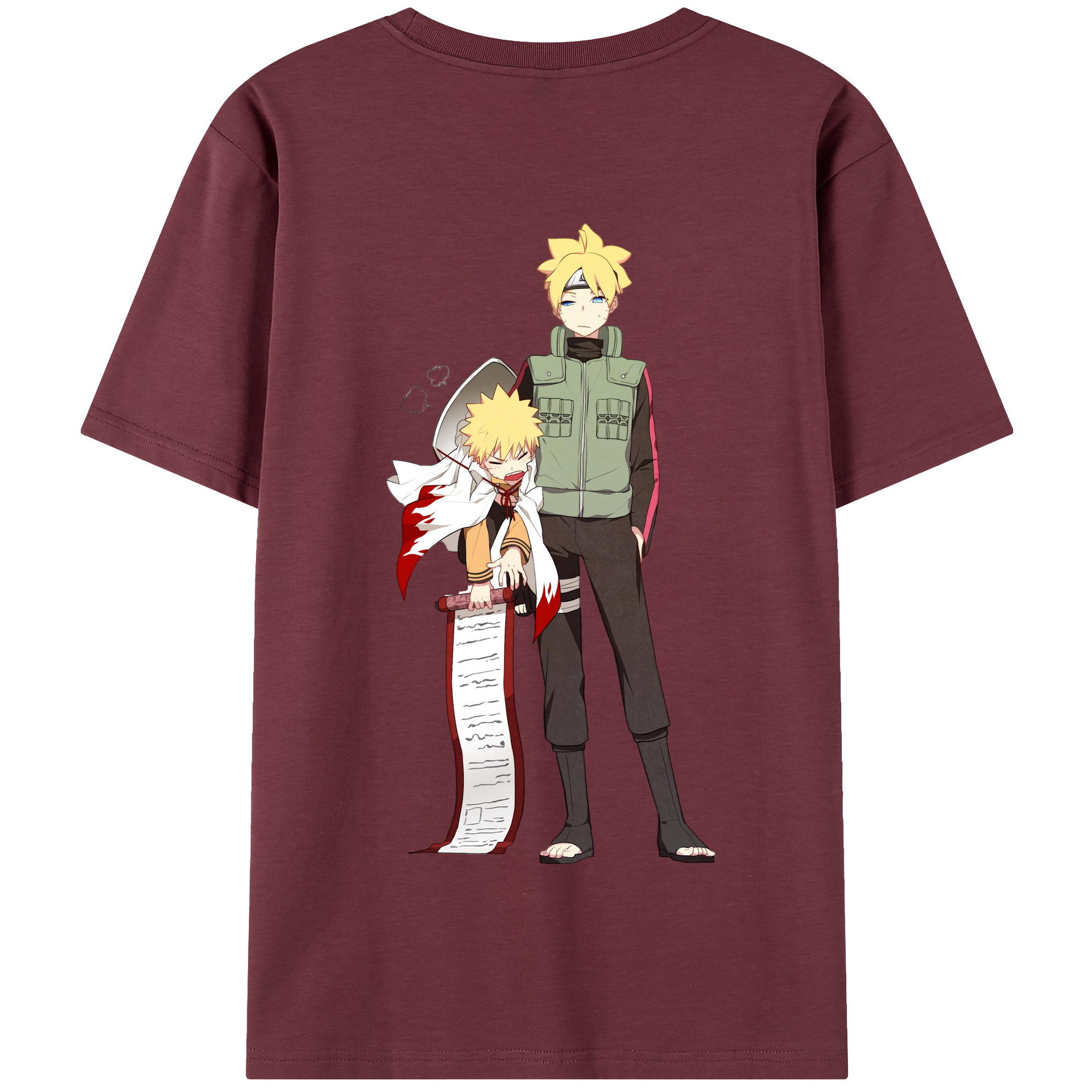 （画像用） NARUTO -ナルト- 波風 ミナト Namikaze Minato 綿100％半袖Tシャツ（背面プリント）